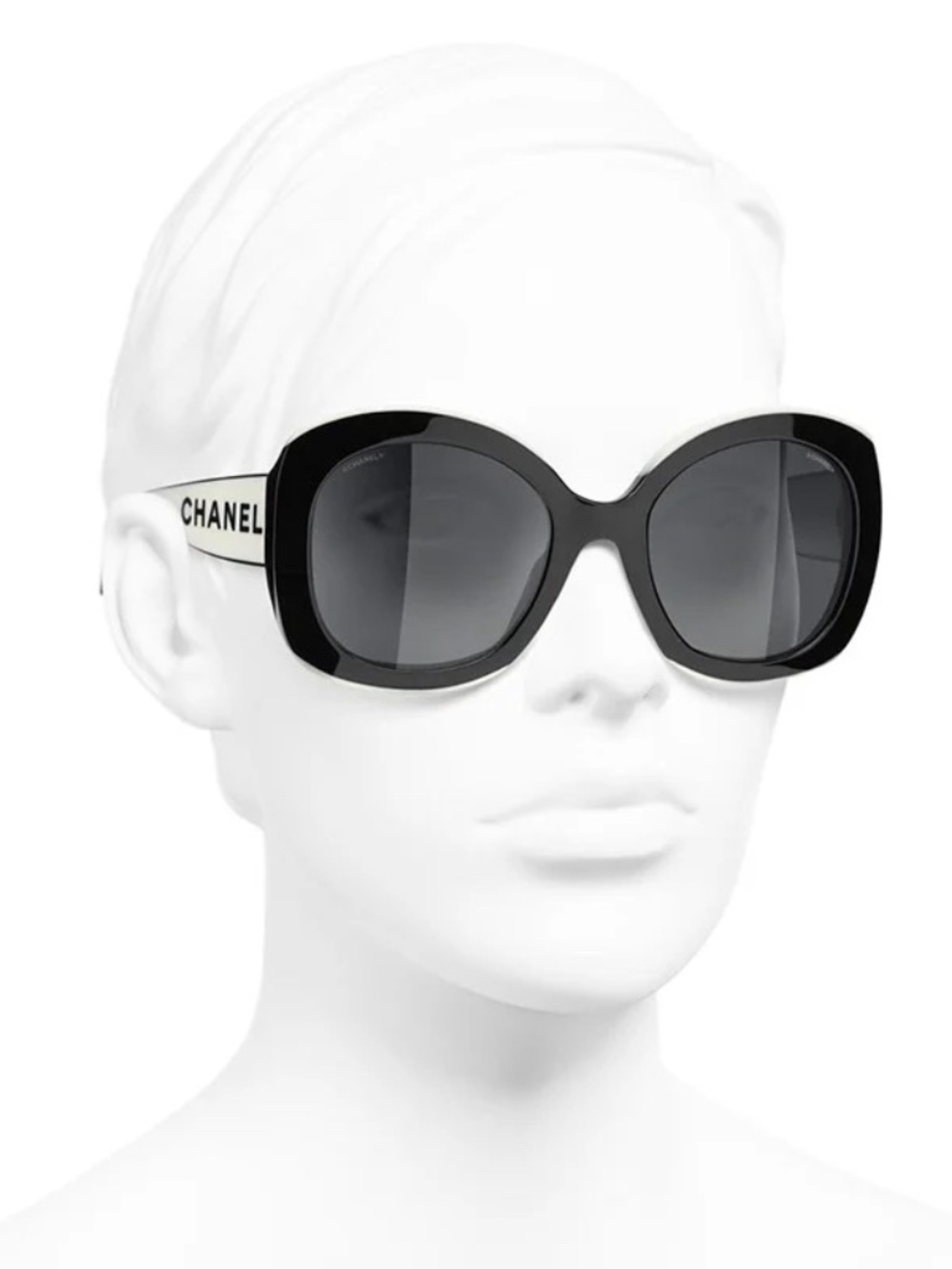 Chanel 71414 CC Logo Sunglasses – Black & White - Picture 2 of 13